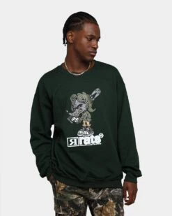 Rats Get Fat Ratman Crewneck Forest Green