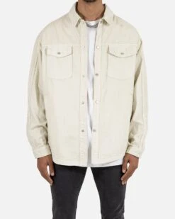 MNML Denim Over Long Sleeve T-Shirt White