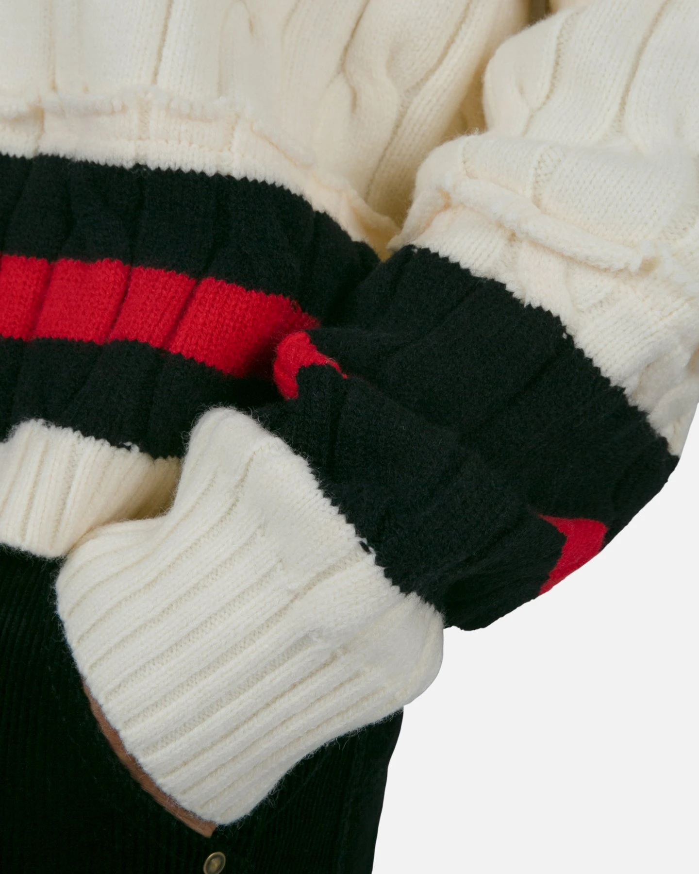 MNML Classic V Neck Sweater Off White - Image 7