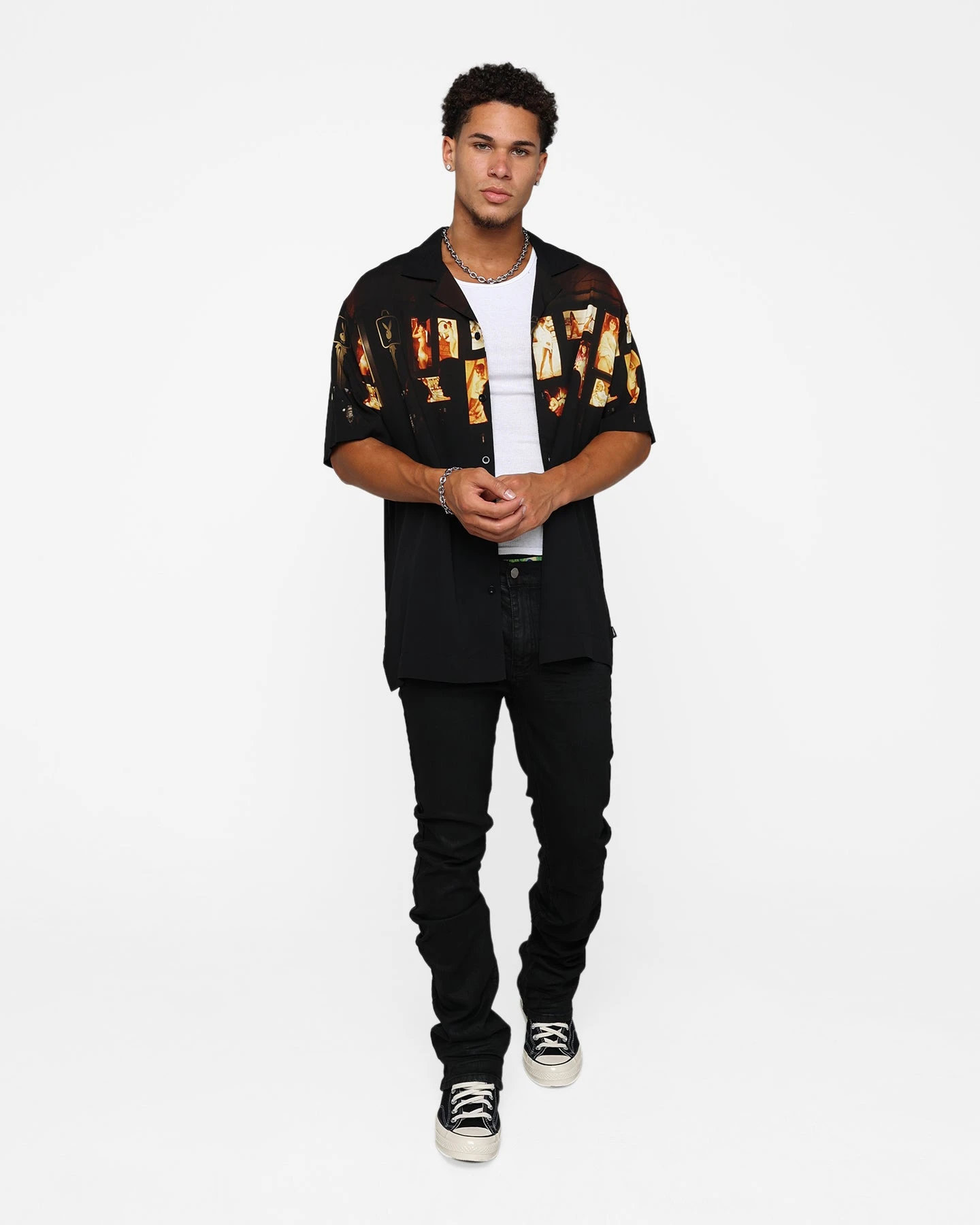 Playboy X Culture Kings Key Party Shirt Black/Multi - Image 3
