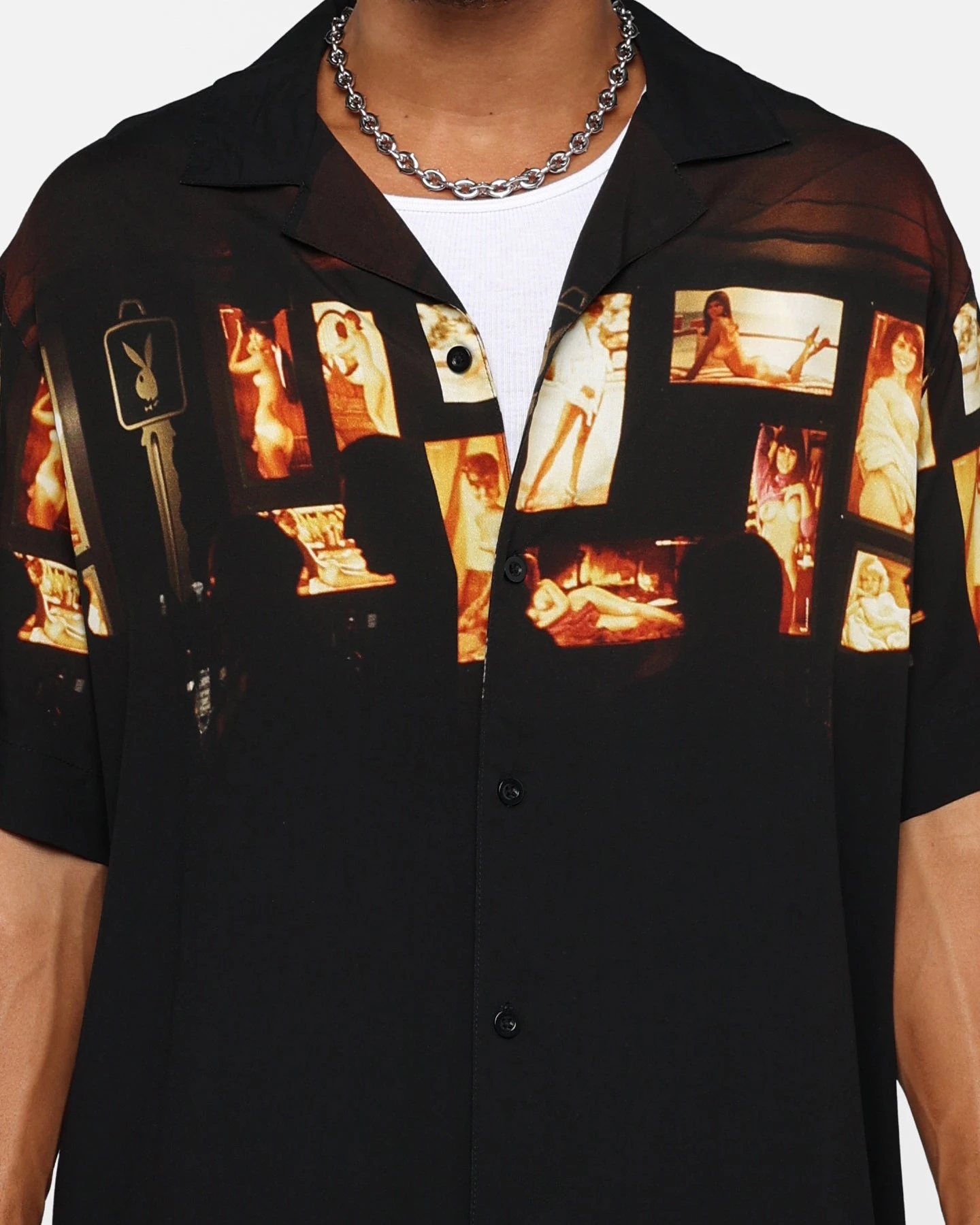 Playboy X Culture Kings Key Party Shirt Black/Multi - Image 4