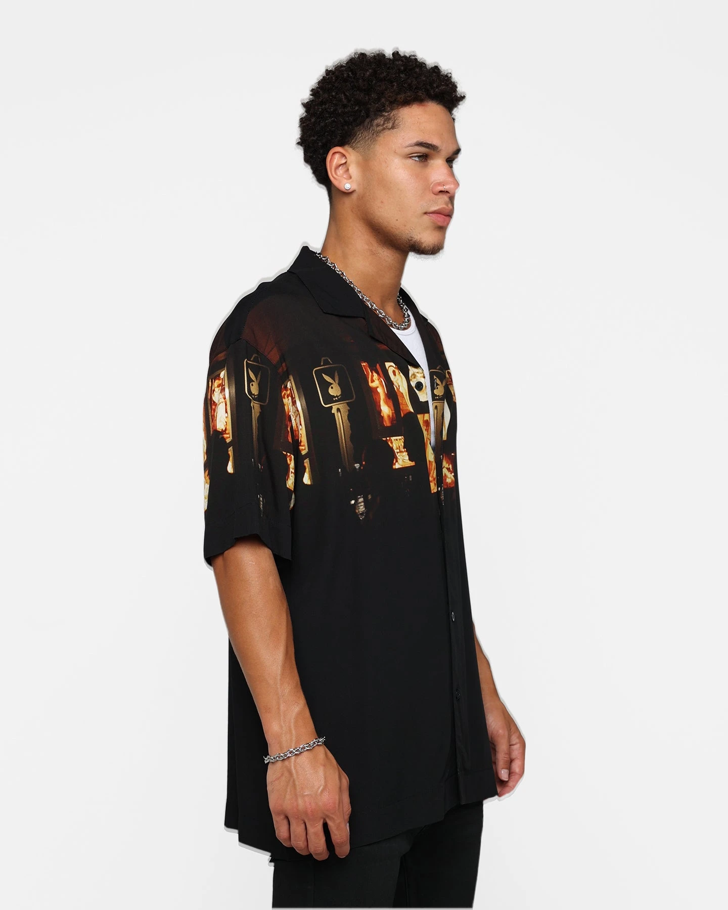 Playboy X Culture Kings Key Party Shirt Black/Multi - Image 6