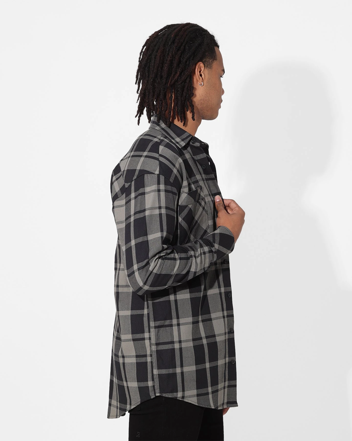 Saint Morta Mulberry Long Sleeve Flannel Shirt Khaki Green - Image 5