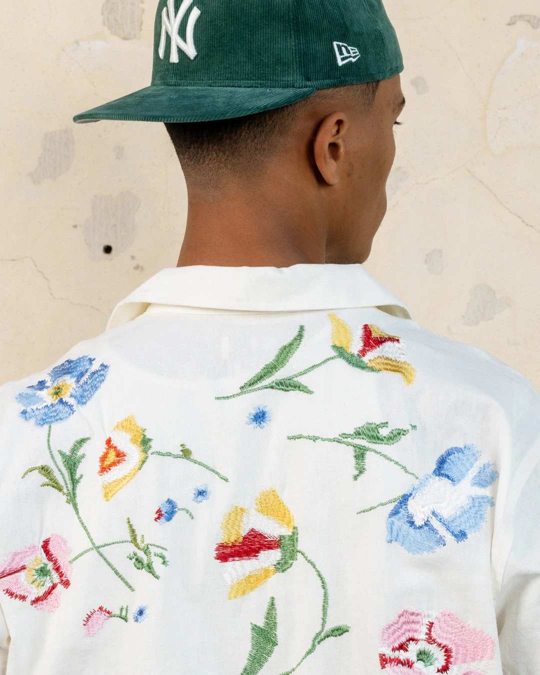 404 Midsommar Embroidered Button Up T-Shirt Ecru - Image 9