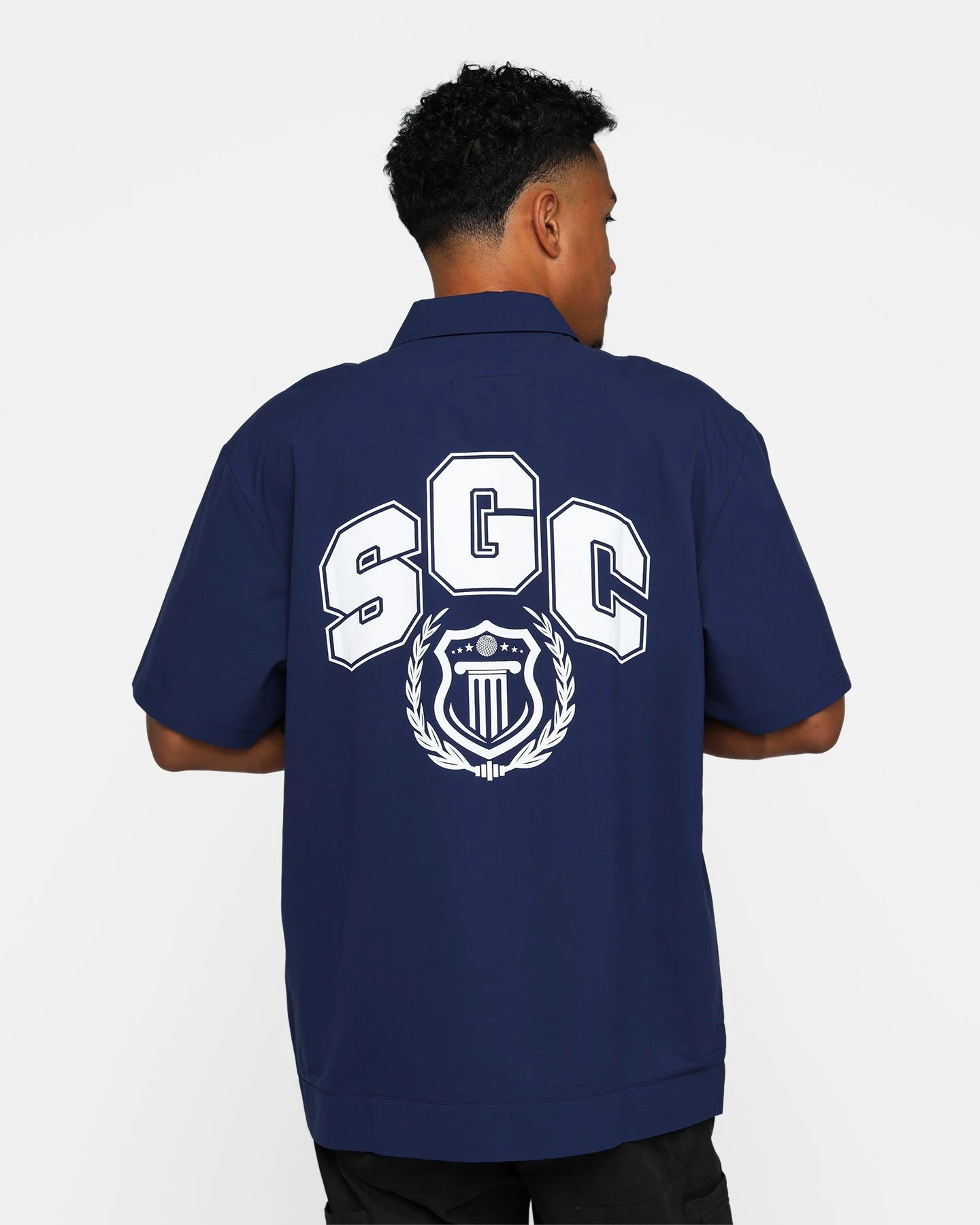 Students Golf Baker Cabana Shirt Navy - Image 2