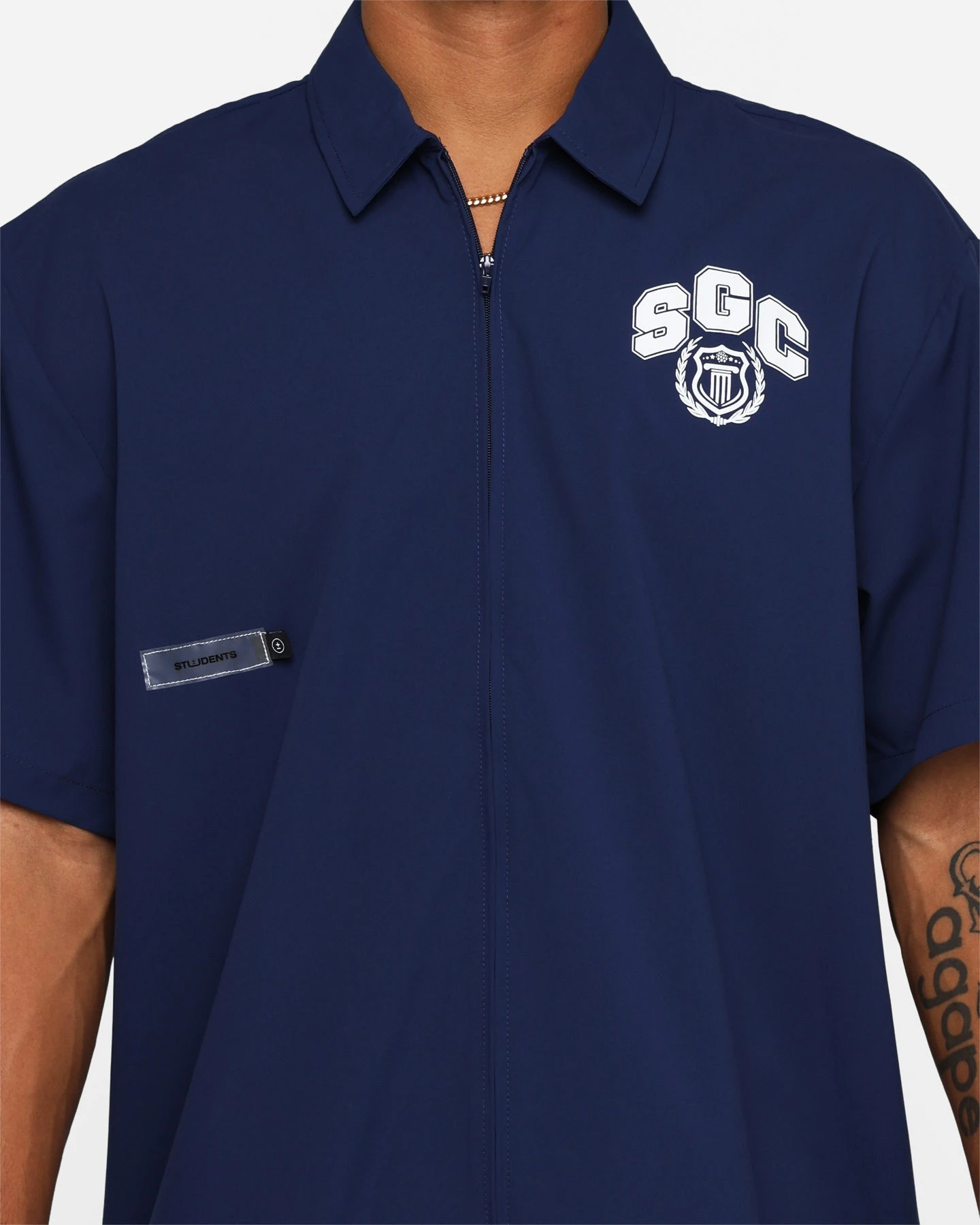 Students Golf Baker Cabana Shirt Navy - Image 4