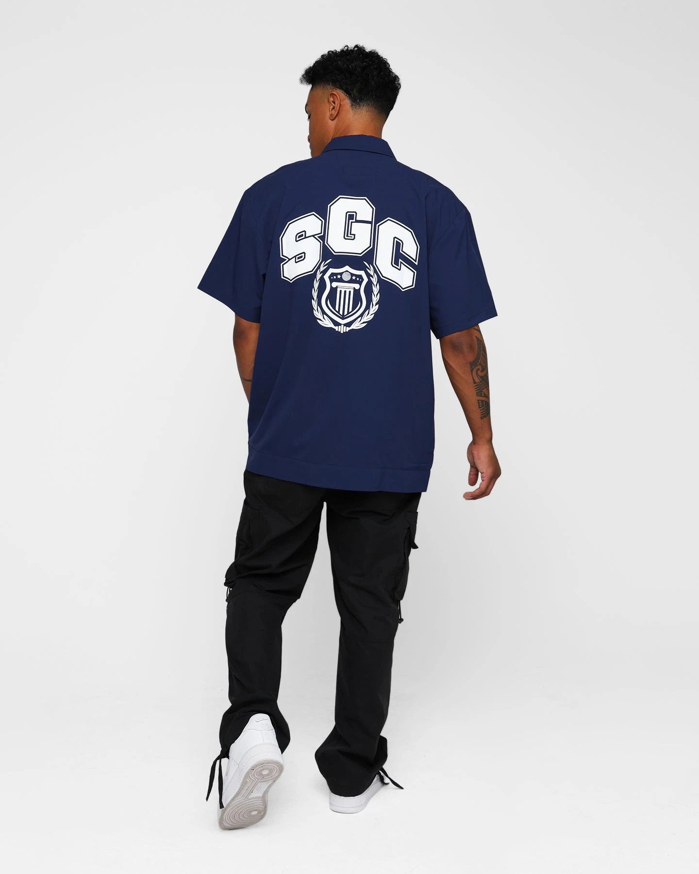 Students Golf Baker Cabana Shirt Navy - Image 8