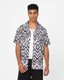XXIII Horizon Button Up Shirt Black/White