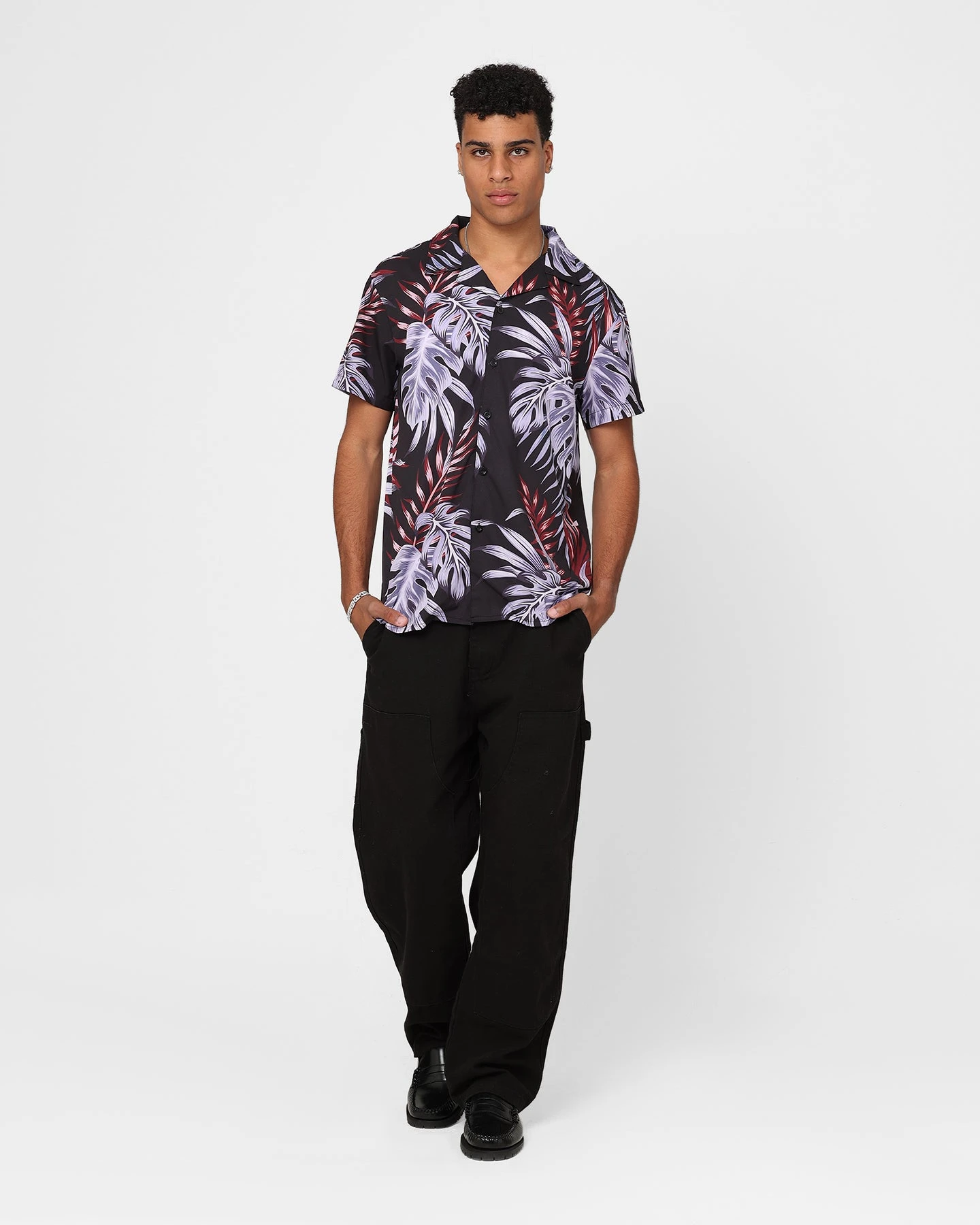 XXIII Horizon Button Up Shirt Purple/Black - Image 2