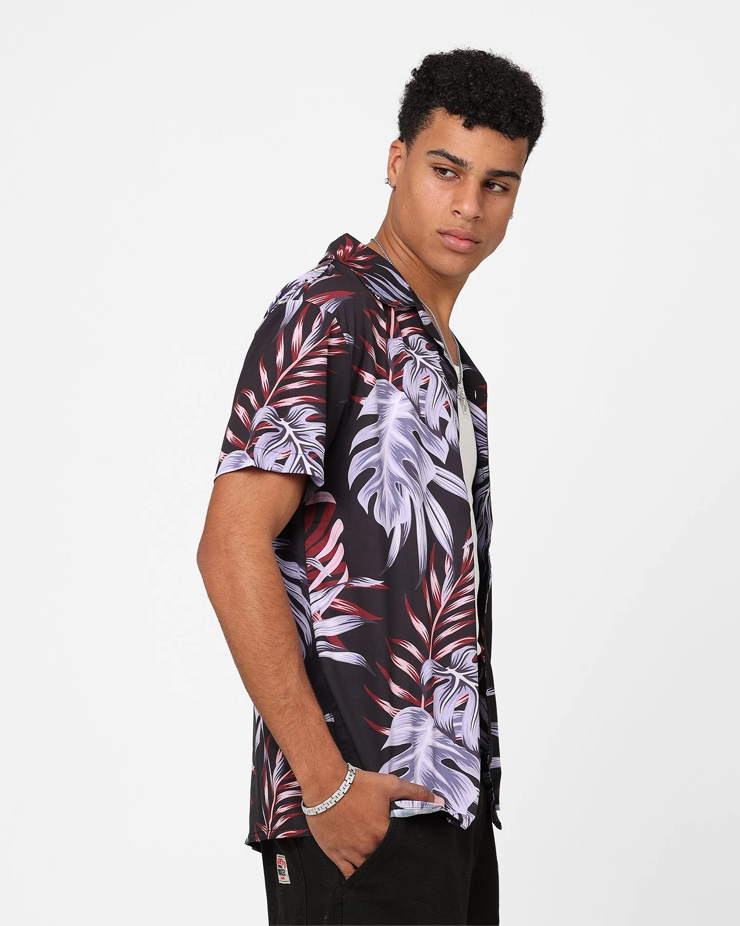 XXIII Horizon Button Up Shirt Purple/Black - Image 5