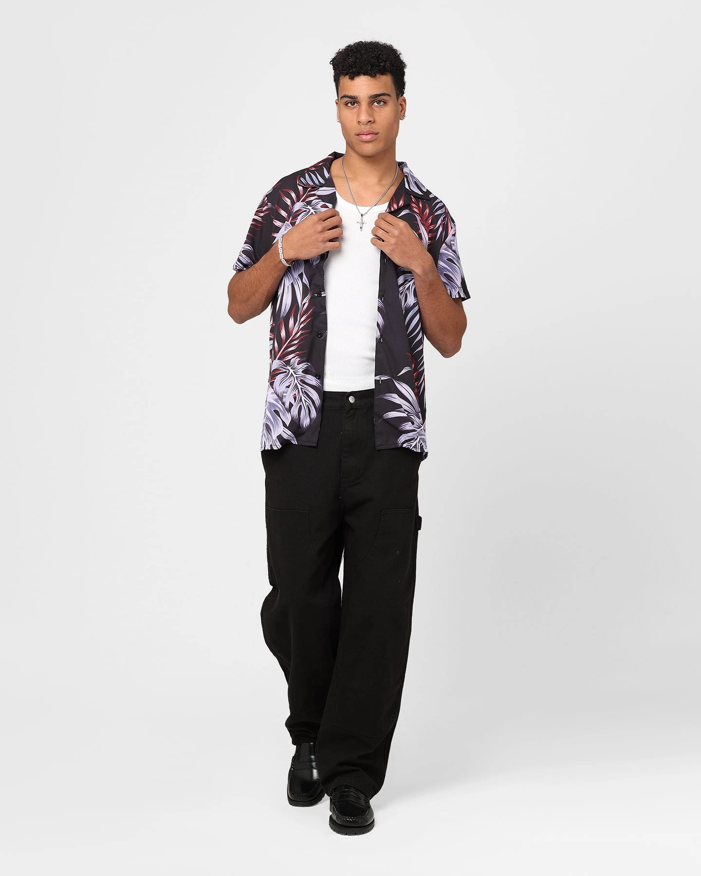 XXIII Horizon Button Up Shirt Purple/Black - Image 7