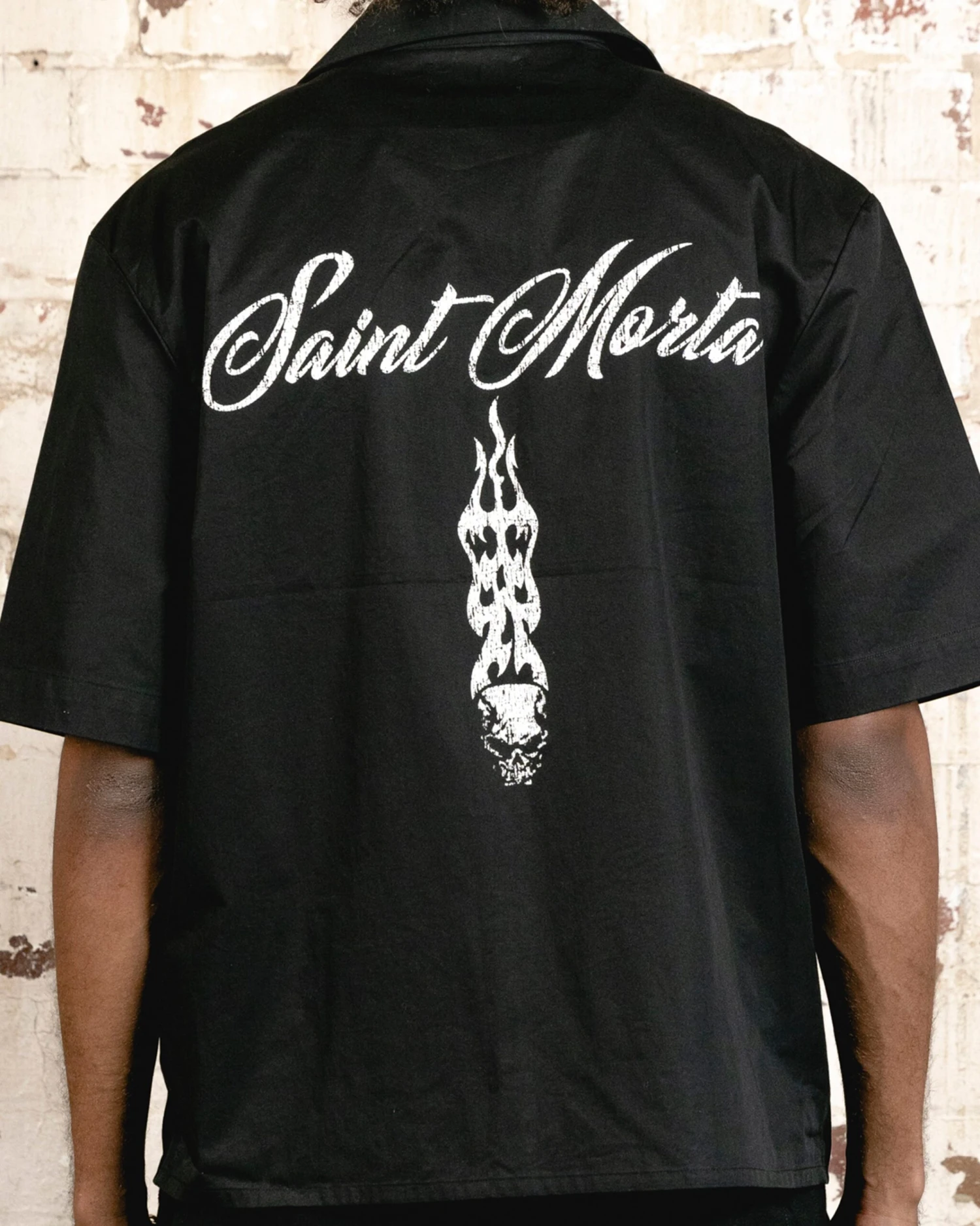 Saint Morta Roadhouse Short Sleeve Shirt Black - Image 5