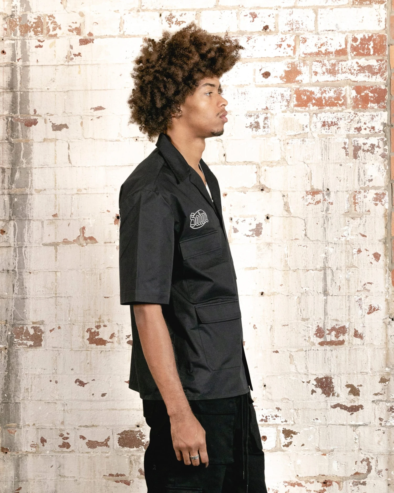 Saint Morta Roadhouse Short Sleeve Shirt Black - Image 6