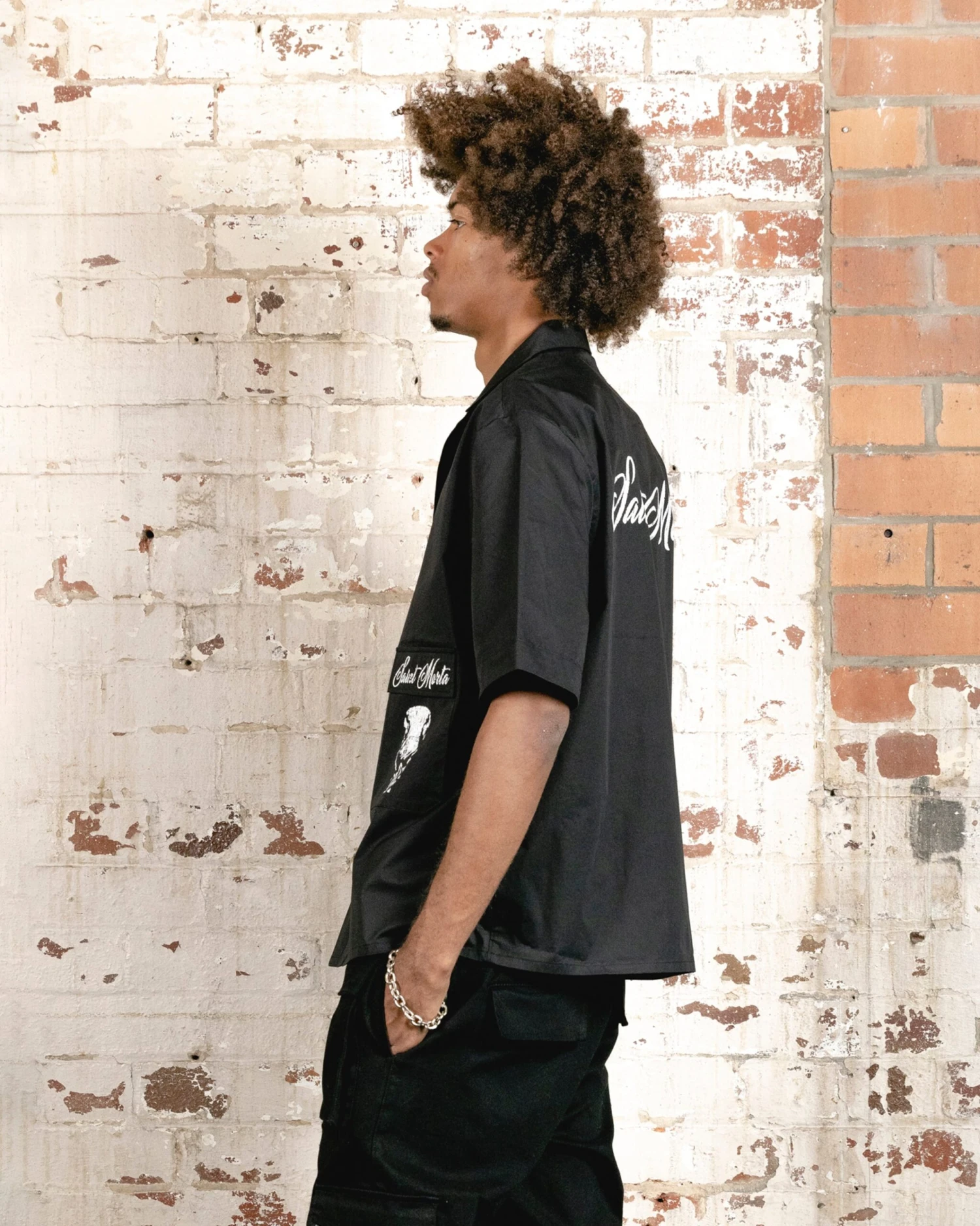 Saint Morta Roadhouse Short Sleeve Shirt Black - Image 7