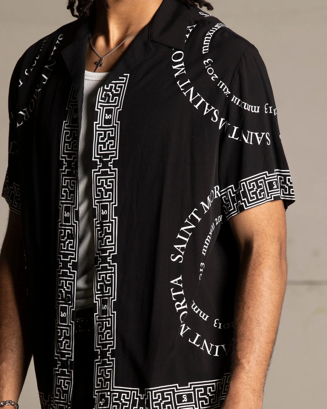 Saint Morta Erebos Short Sleeve Shirt Black - Image 7