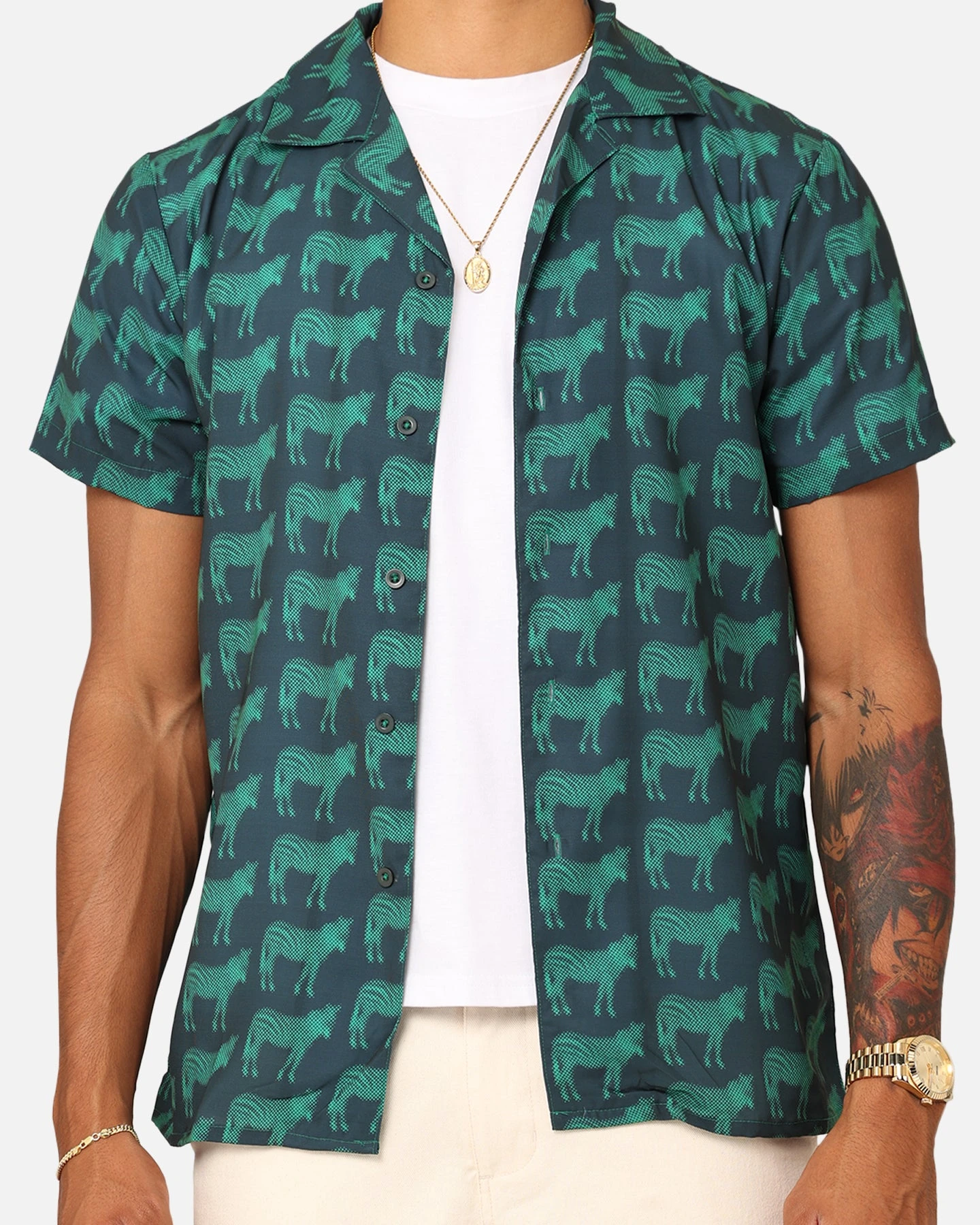 XXIII Zently Button Up Shirt Green - Image 3