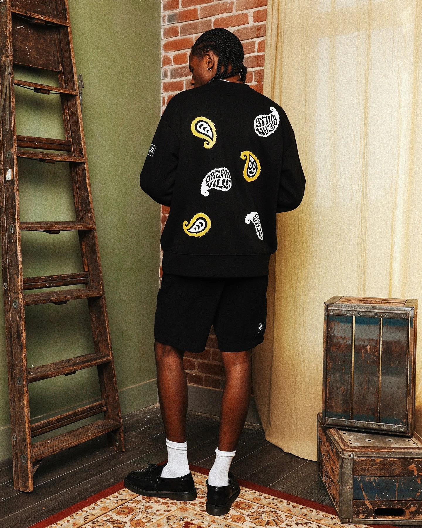 Dreamville Paisley Crewneck Black - Image 8