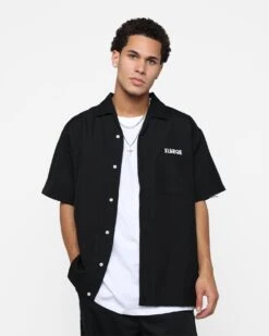 X-Large Drawing OG Open Collar T-Shirt Black