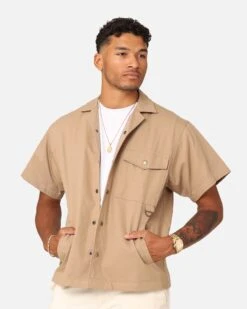 XXIII Benji Utility Button Up Shirt Khaki