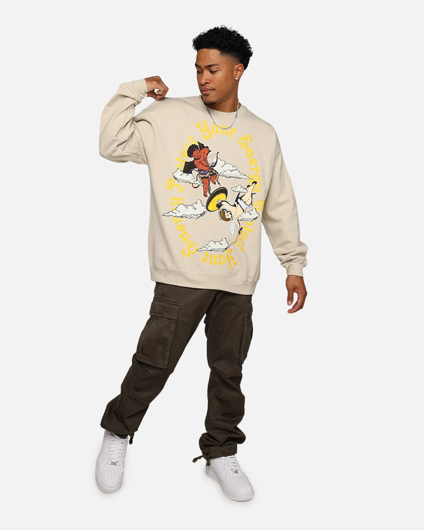 Goat Crew Protect Your Energy Crewneck Stone - Image 2