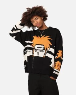 Goat Crew X Naruto Pain Knit Sweater Black/Off White