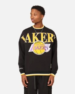 Mitchell & Ness Los Angeles Lakers Shooting Crewneck Black
