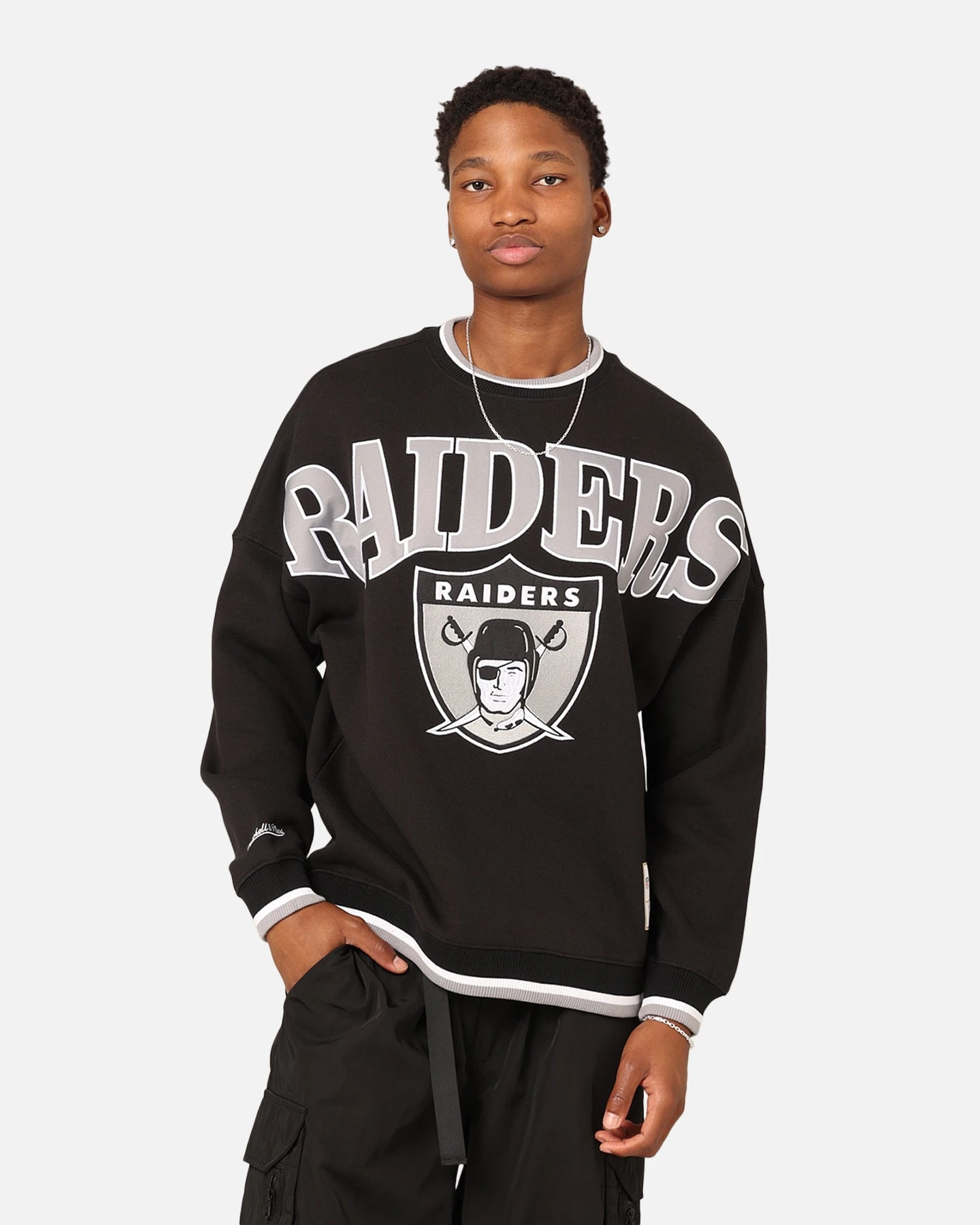 Mitchell & Ness Oakland Raiders Shooting Crewneck Black
