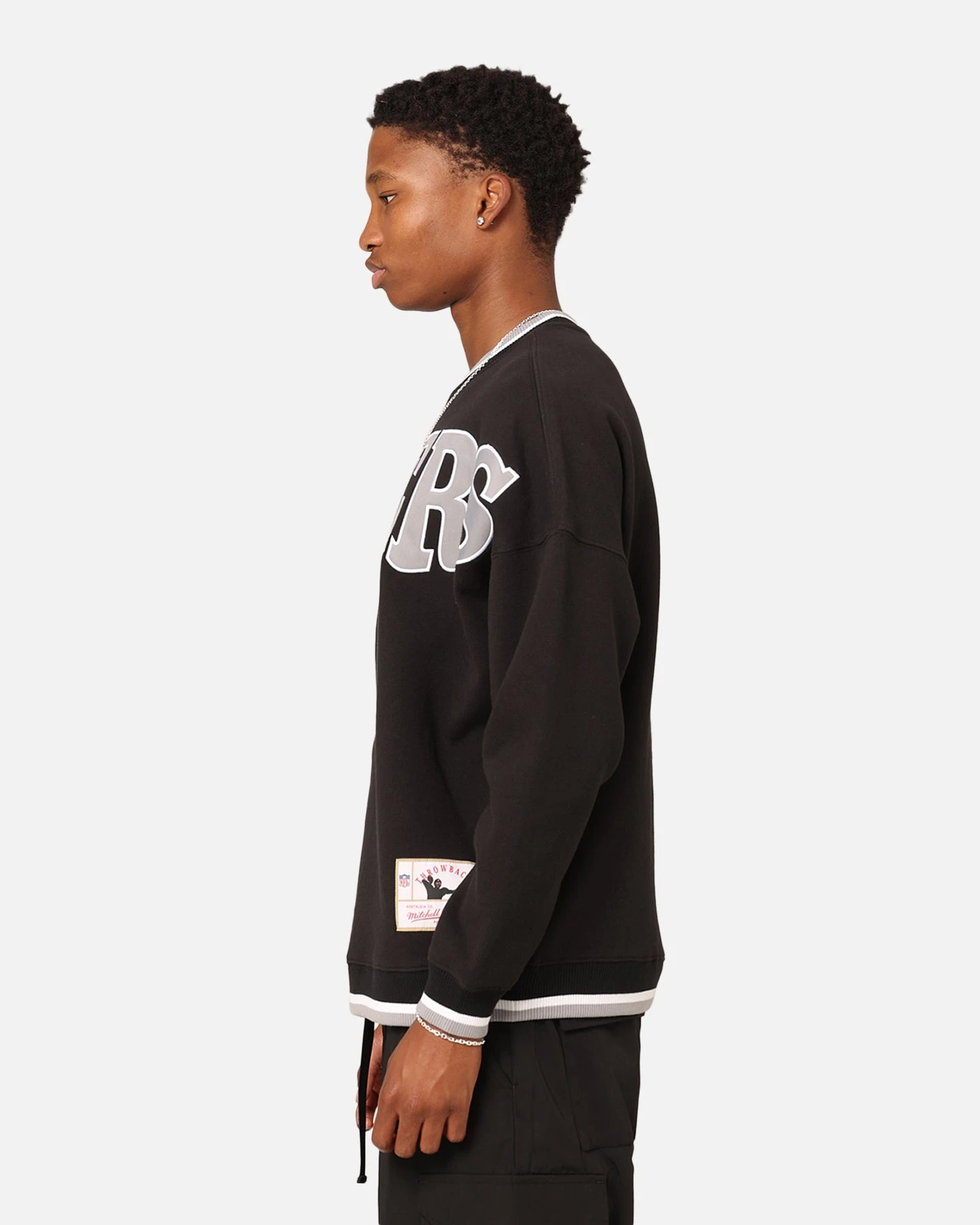 Mitchell & Ness Oakland Raiders Shooting Crewneck Black - Image 6