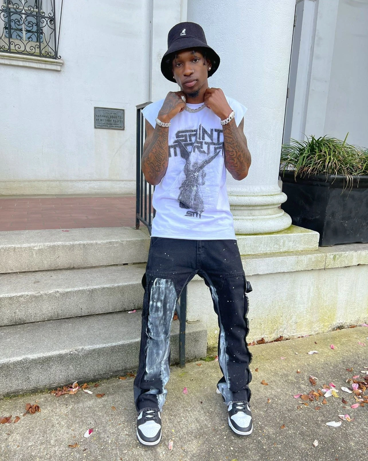 XXIII Frayed Seam Jeans Black - Image 2