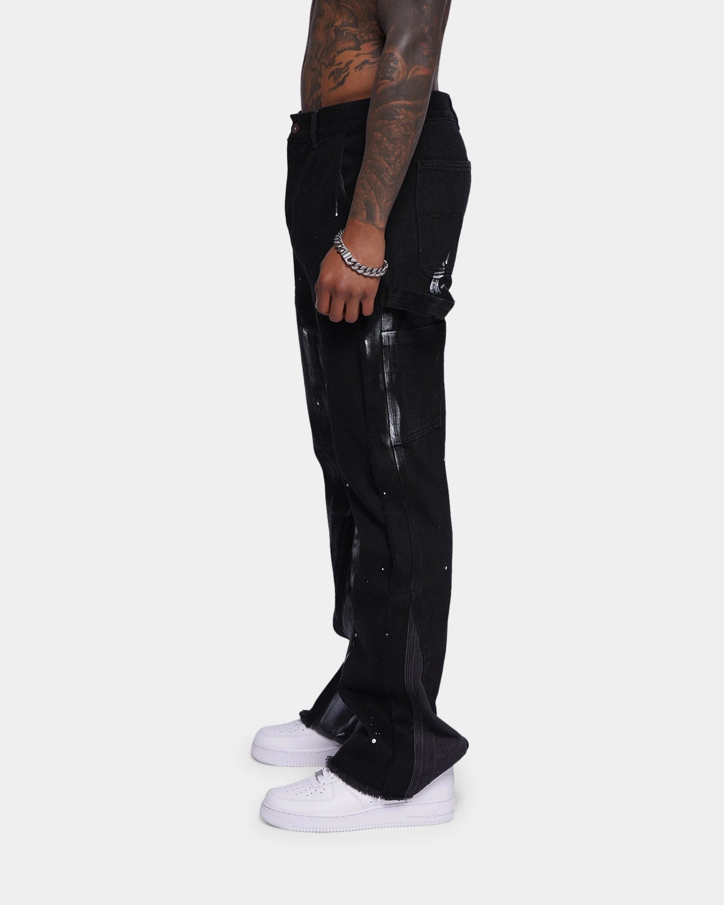XXIII Frayed Seam Jeans Black - Image 5