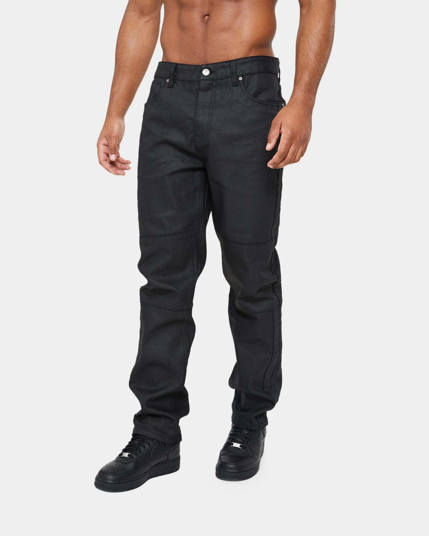 Carre Simplicite Waxed Slim Jeans Waxed Black
