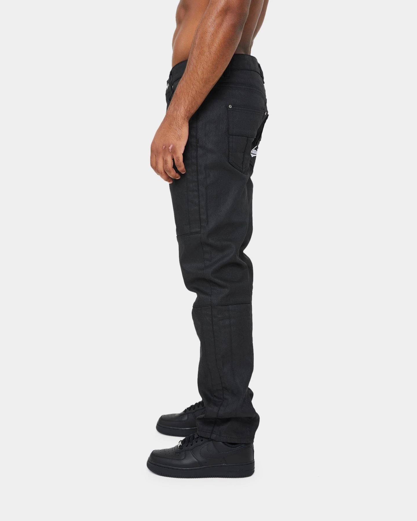 Carre Simplicite Waxed Slim Jeans Waxed Black - Image 4