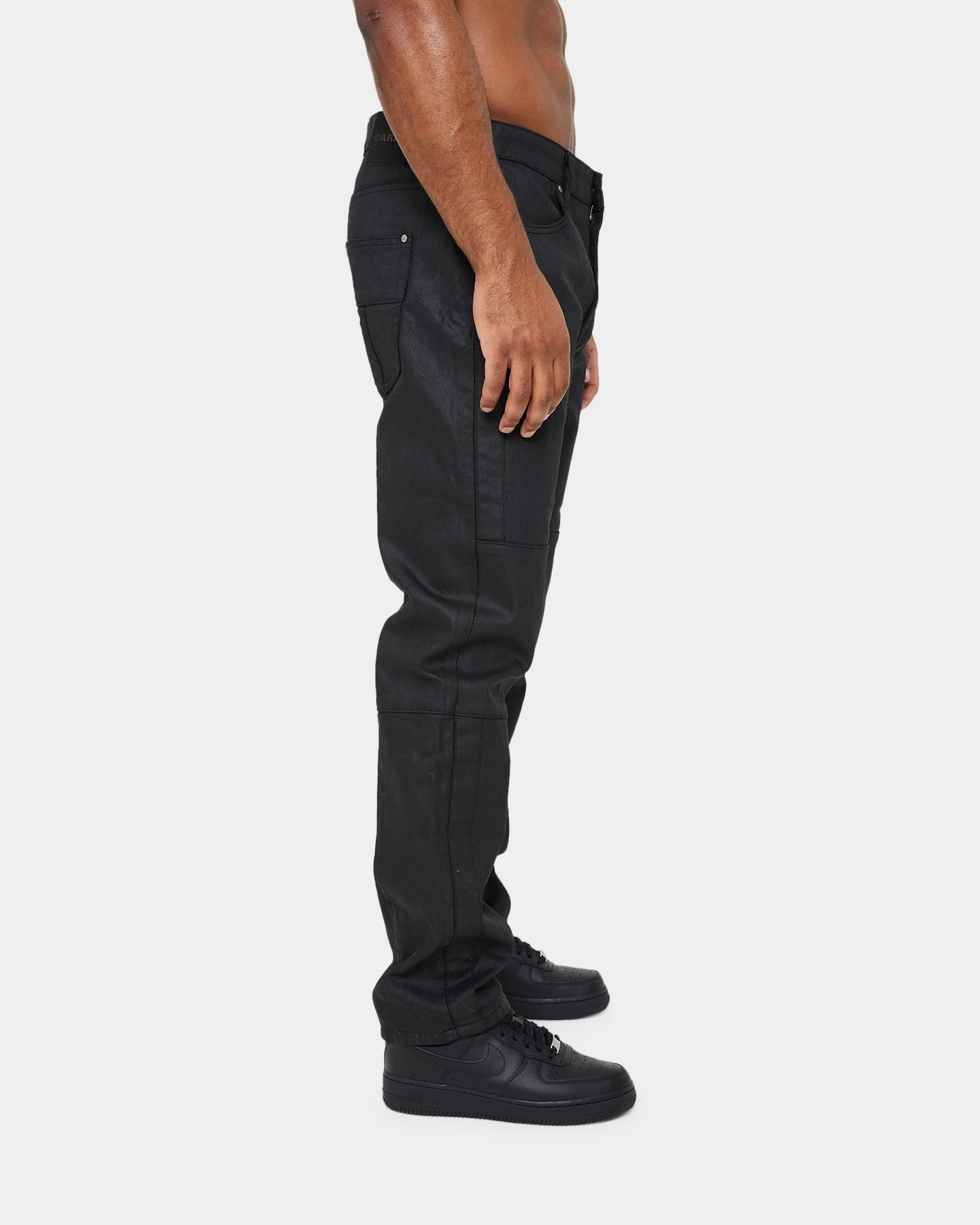 Carre Simplicite Waxed Slim Jeans Waxed Black - Image 6