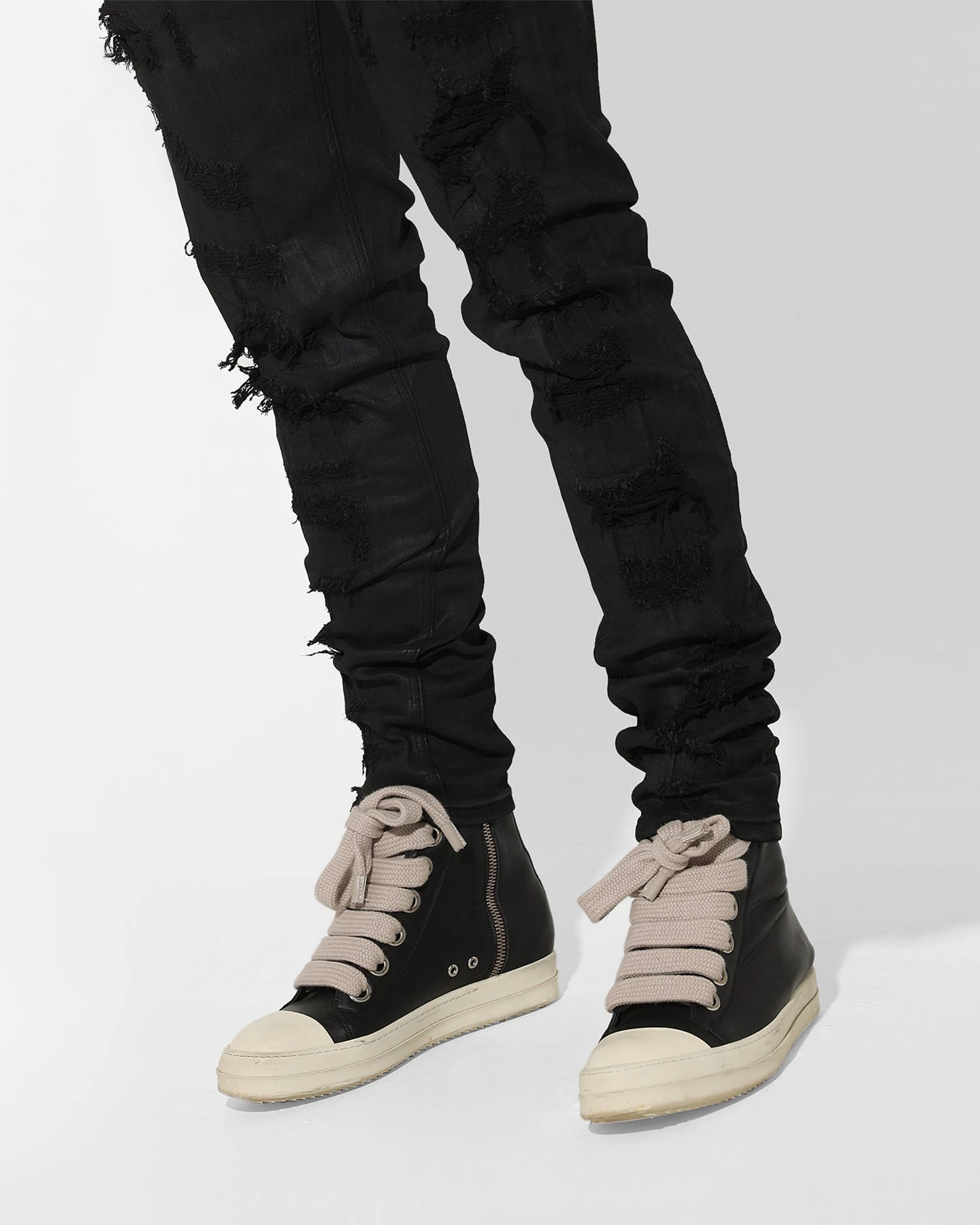 Saint Morta Furious Skinny Jeans Black Wax - Image 4