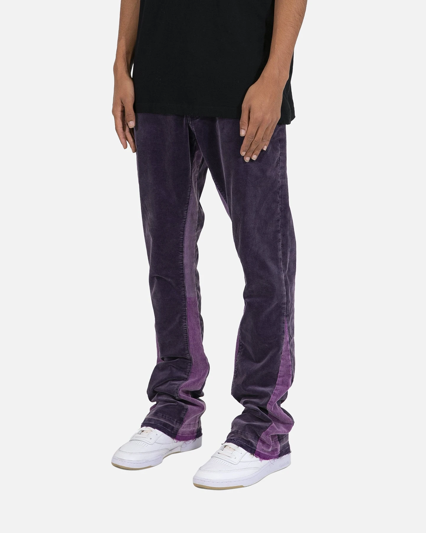 MNML B428 Corduroy Flare Denim Pants Purple - Image 3