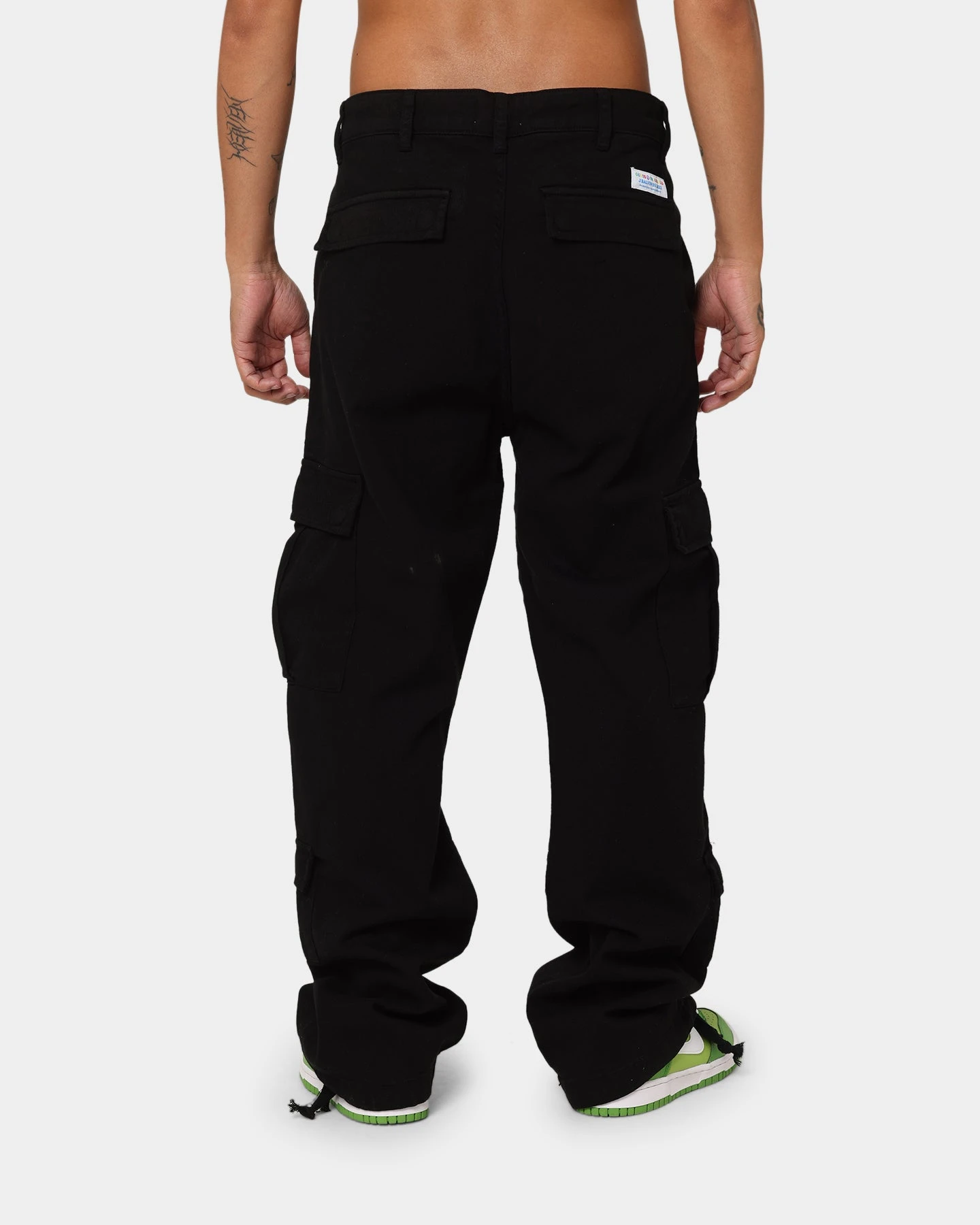 GUESS Originals X J Balvin Cargo Pants Jet Black A996 - Image 4