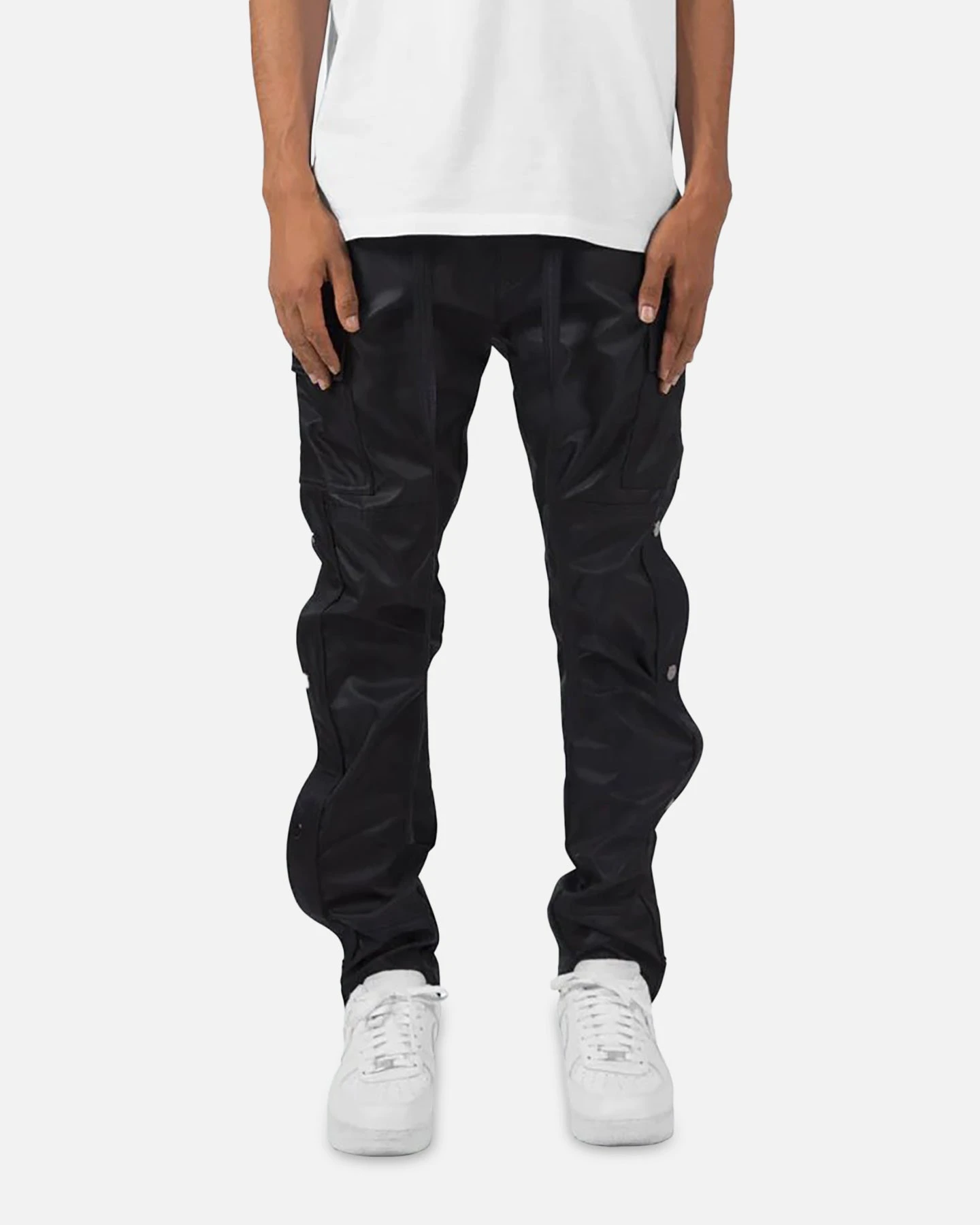 MNML Snap Zipper II Cargo Pants Black - Image 2