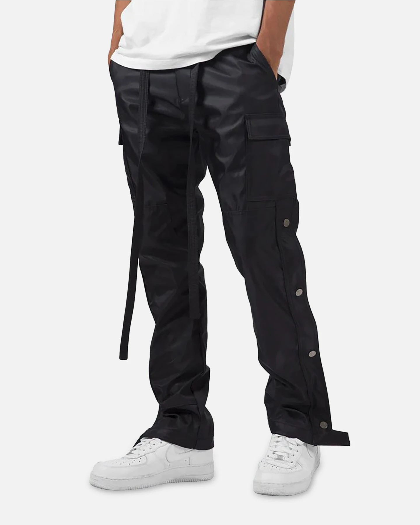 MNML Snap Zipper II Cargo Pants Black - Image 7