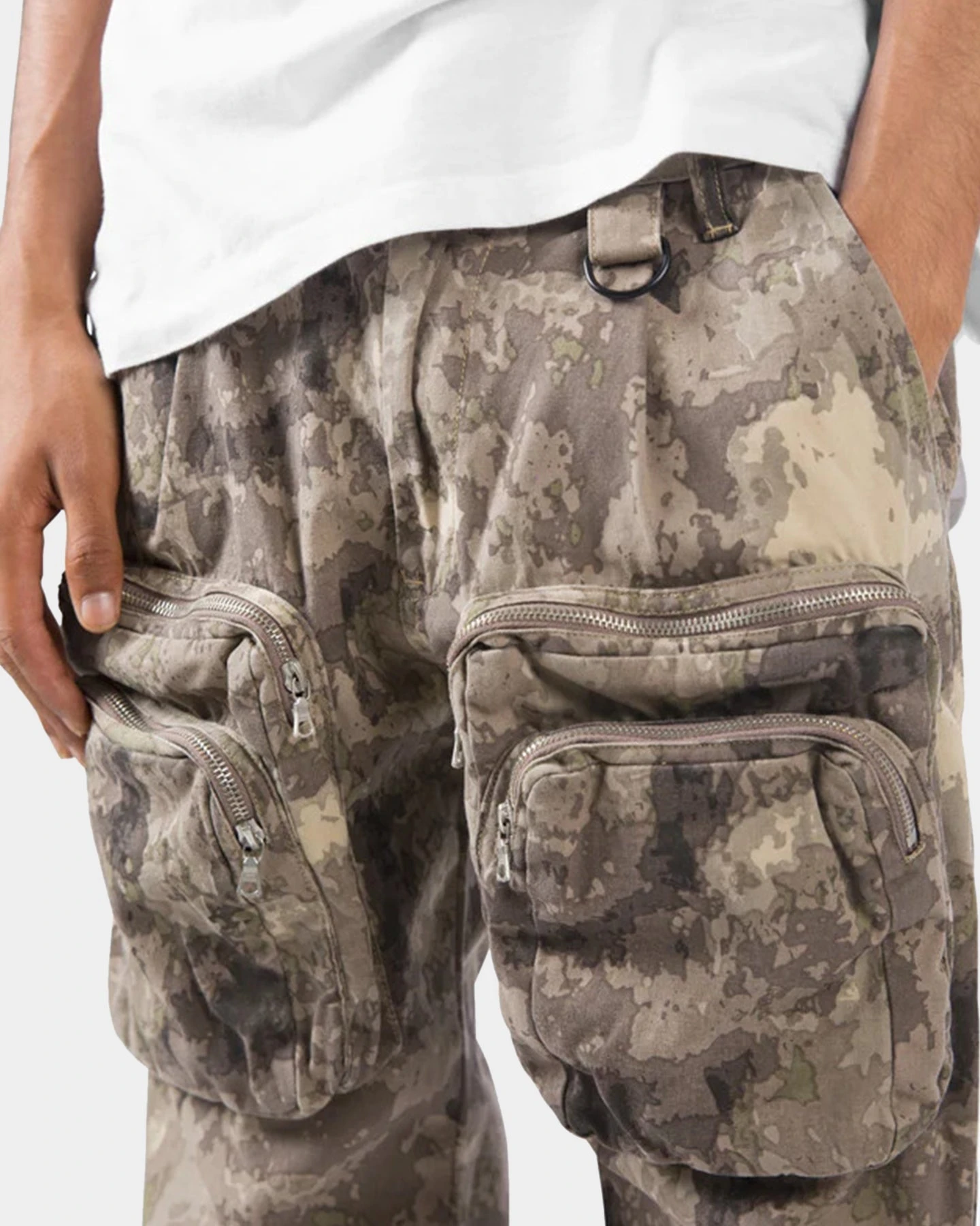 MNML Zipper Cargo Pants Camo - Image 9