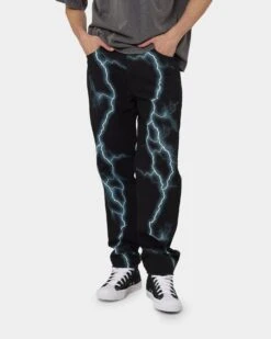 Loiter Lightning Jeans Black/Blue