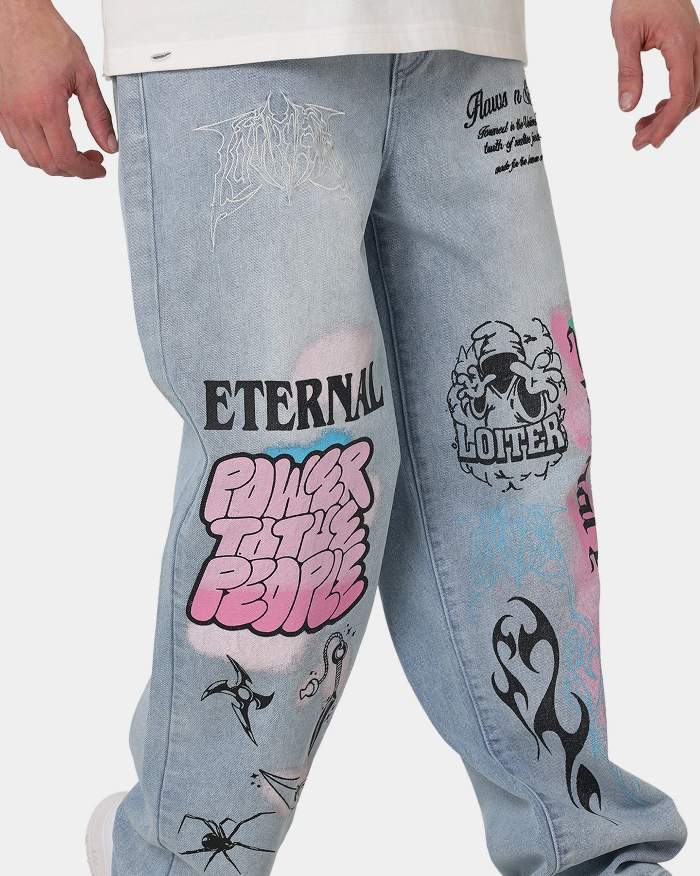 Loiter Eternal Jeans Ecru Washed Blue - Image 4
