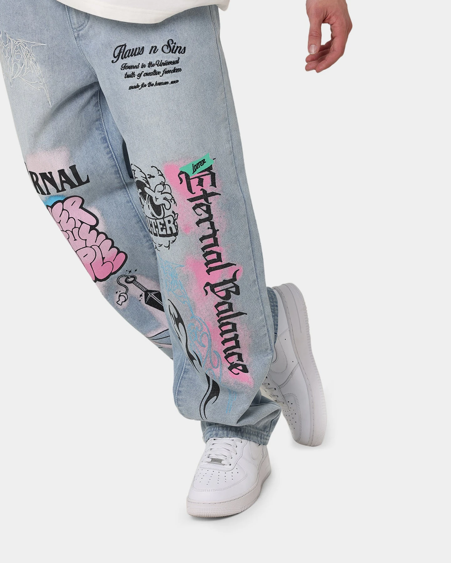 Loiter Eternal Jeans Ecru Washed Blue - Image 10