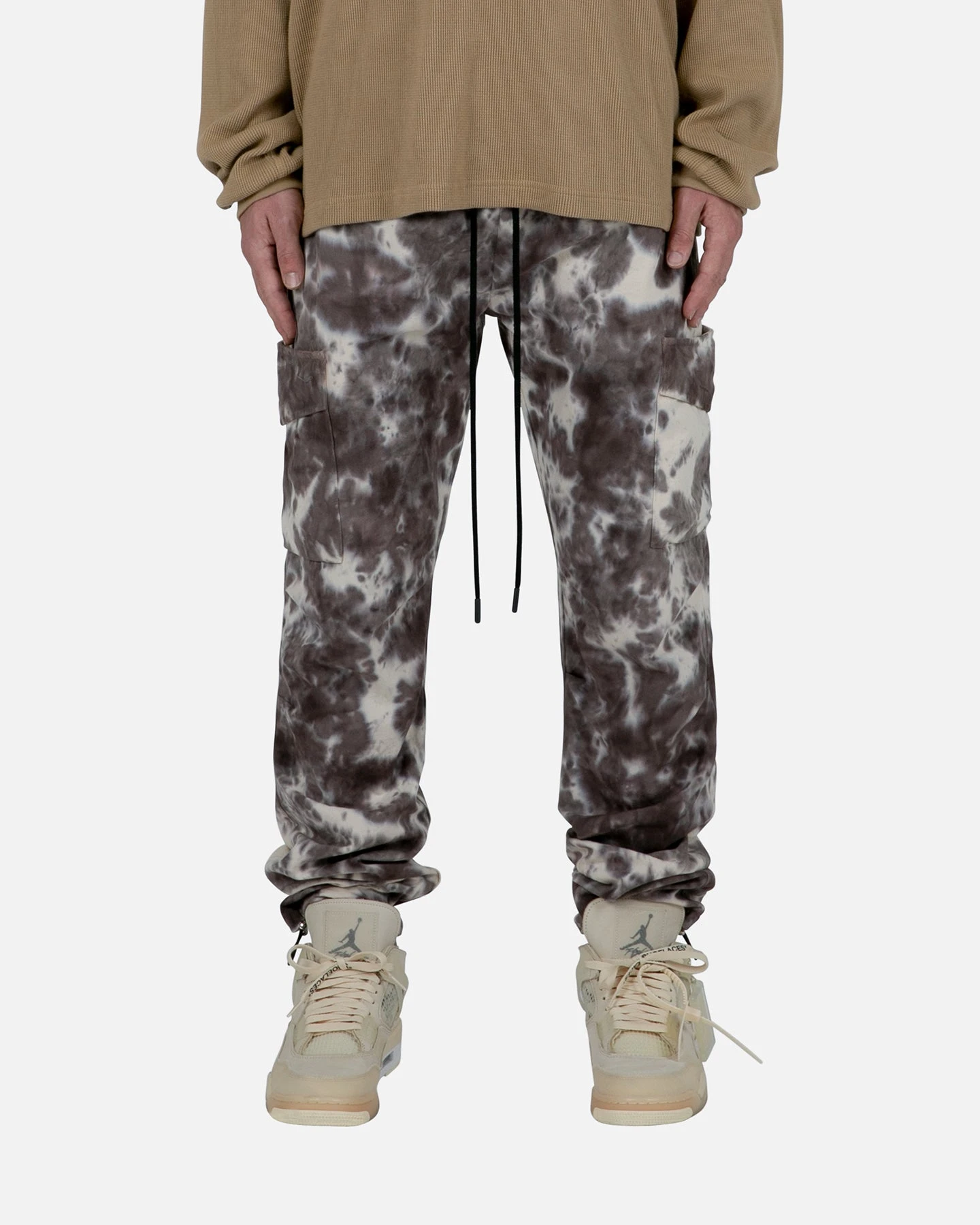 MNML Washed Acid Cargo Pants Black/Natural