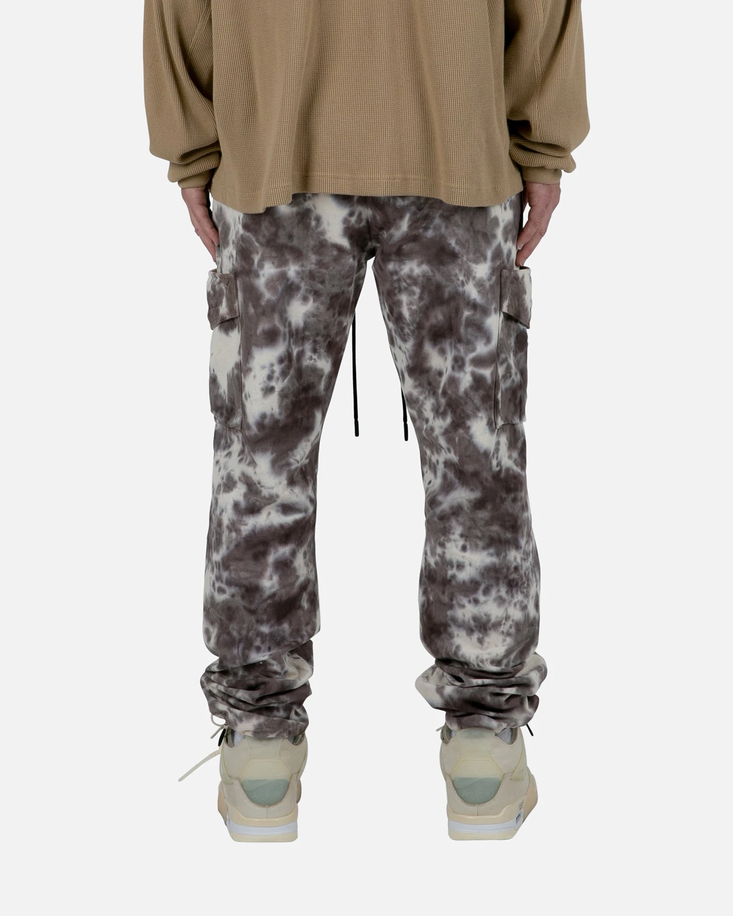 MNML Washed Acid Cargo Pants Black/Natural - Image 4