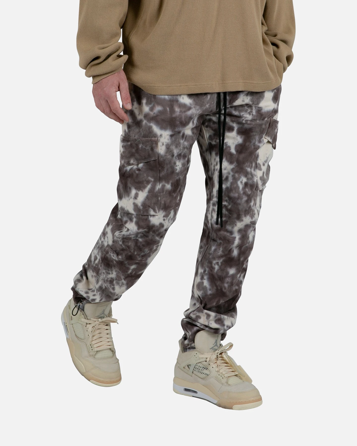 MNML Washed Acid Cargo Pants Black/Natural - Image 5