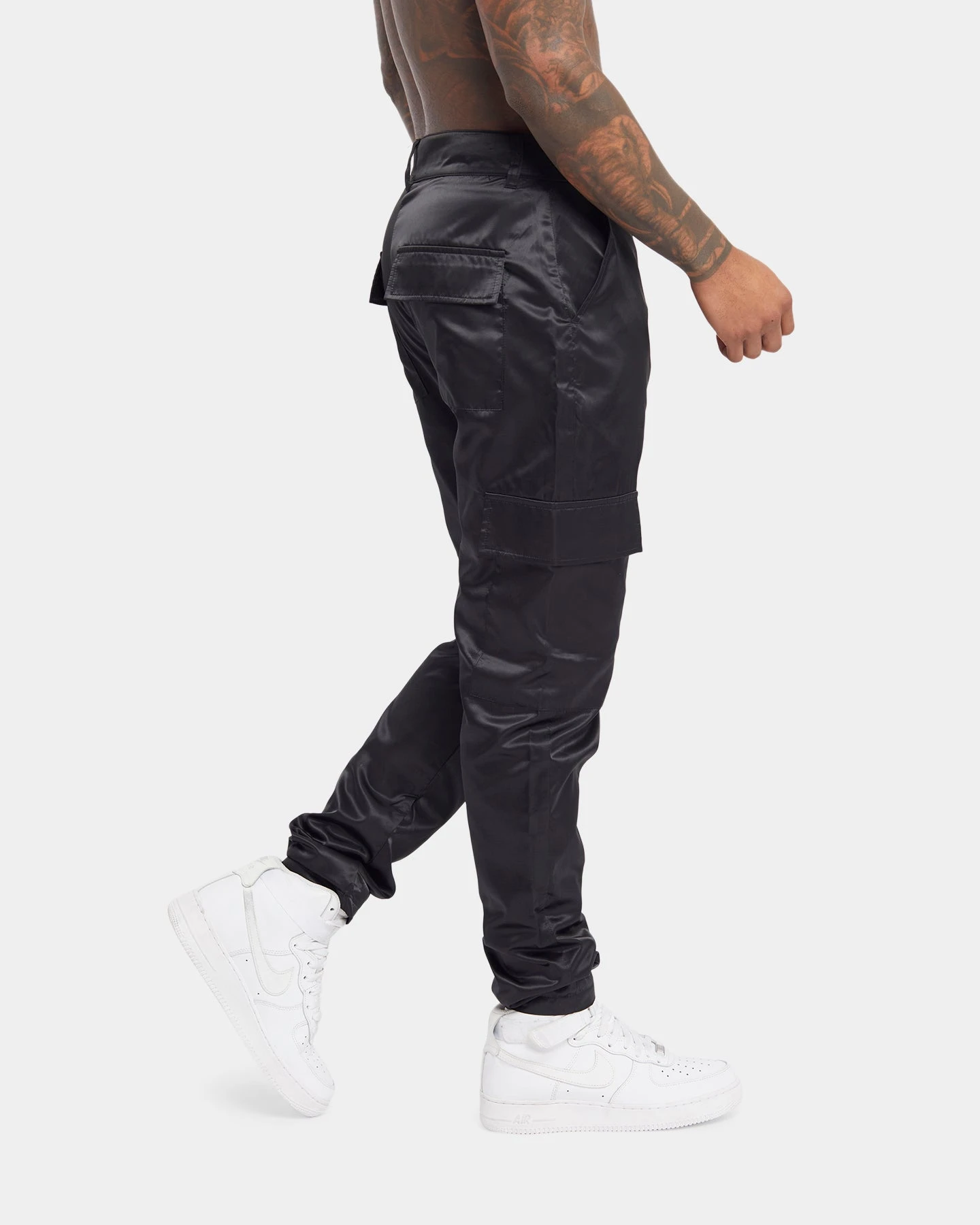 XXIII Veeti Satin Cargo Pants Black - Image 5