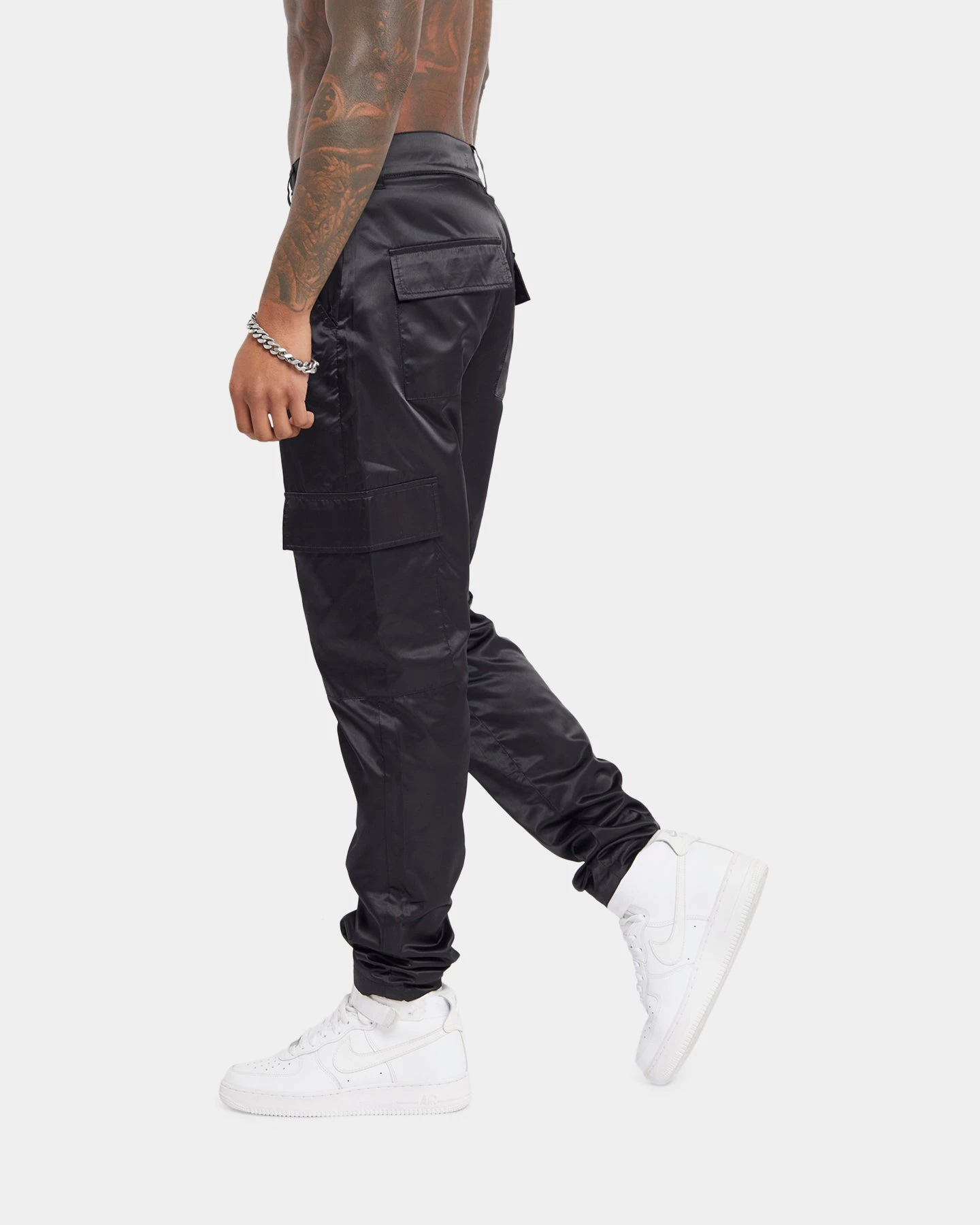XXIII Veeti Satin Cargo Pants Black - Image 6