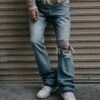 MNML B455 Flare Denim Pants Blue