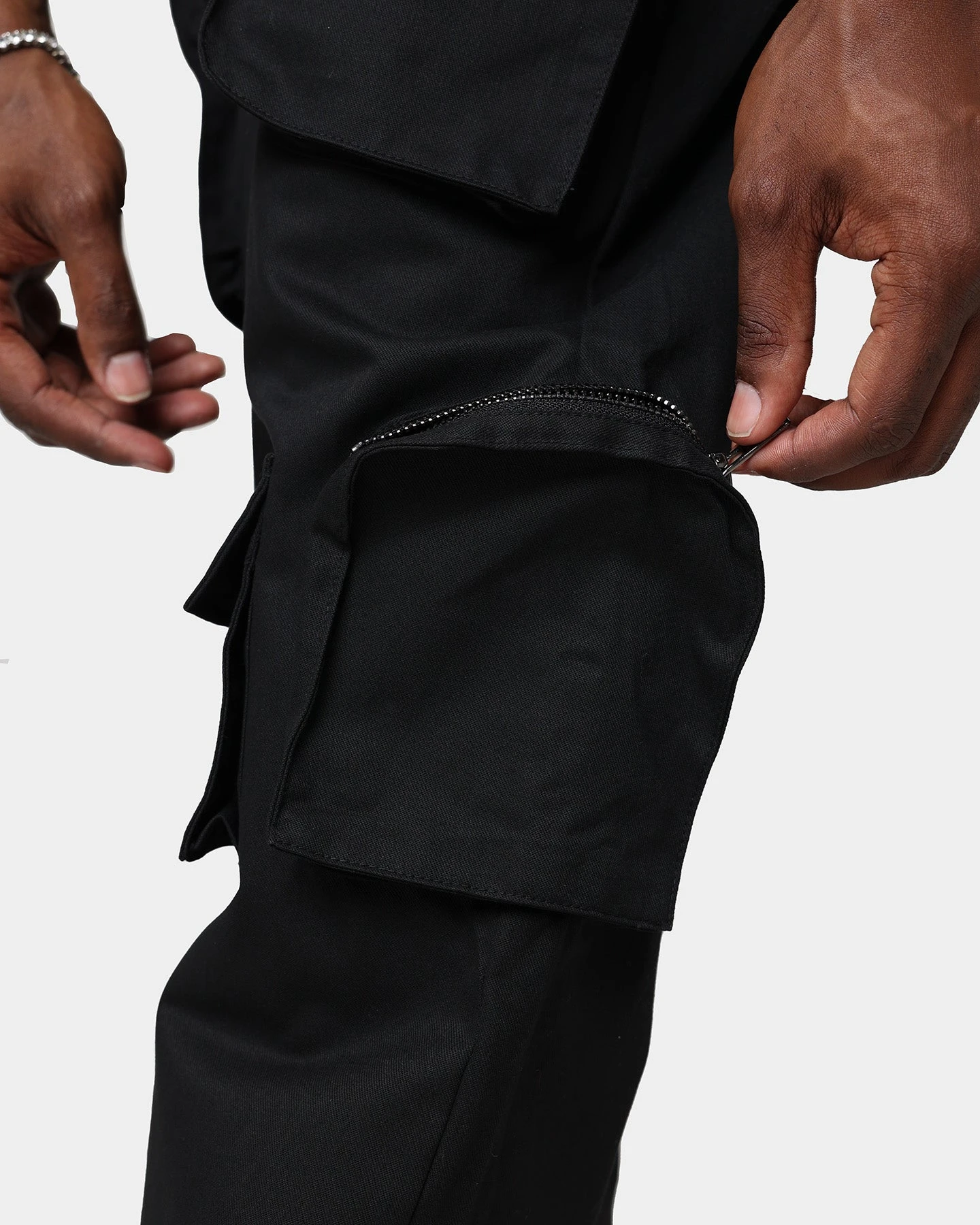 XXIII Henry Zip Cargo Pants Black - Image 10