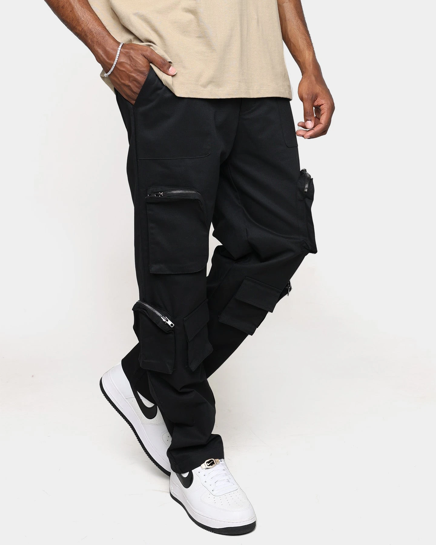 XXIII Henry Zip Cargo Pants Black - Image 3